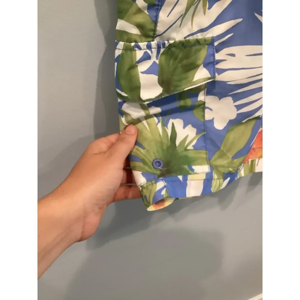 Tommy Bahama Mens Swim Trunks Size XXL Blue Floral Tropical‎ Beach Preppy Shorts